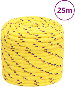 vidaXL - Boottouw - 16 - mm - 25 - m - polypropyleen - geel