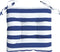 vidaXL - Stoelkussens - 4 - st - gestreept - 40x40x7 - cm - stof - wit - en - blauw
