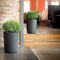 Bloempot Vaas - DEROMA - Millennium R - Antraciet - Met waterreservoir - Hoogte 53 cm