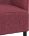 vidaXL - Hoge - Rug - Bank - Bordeauxrood - 109x56x121 - cm - Stof