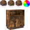 vidaXL - Dressoir - met - LED - in - Rook - Eiken - 71x34,5x75 - cm