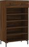 vidaXL - Schoenenkast - 60x35x105 - cm - bewerkt - hout - bruin - eikenkleur