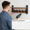 Luft Wandkapstok met Plank - 10 Haken - Zwart Staal & Hout