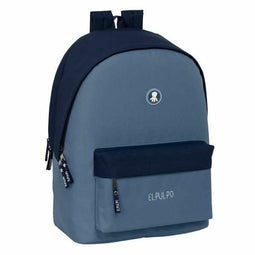 El Pulpo - Schoolrugzak - USB aansluiting - Blauw Marineblauw 31 x 44 x 18 cm