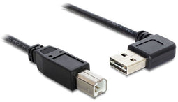 Delock USB 2.0 - Micro USB naar Easy-USB-A haaks - 5m - Zwart