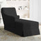 vidaXL - Chaise - longue - met - bolster - en - rechterarmleuning - fluweel - zwart