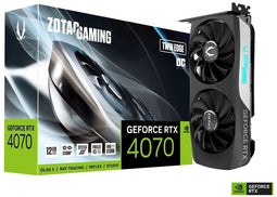 Zotac GeForce RTX 4070 - Grafische kaart - 12GB GDDR6X - Actieve koeling (2 ventilatoren)
