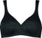 Triumph Elegant Cotton N - Beugelloze beha - Bloemmotief - Zwart - Maat C90