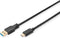 Digitus USB-kabel USB-A stekker, USB-C stekker 1.00 m Zwart DB-300146-010-S