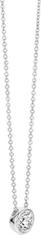 TI SENTO Dames Ketting - 925 zilver - Zirconia wit - Maat 42 - 3845ZI