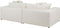 GLORVIKA - Driezitsbank - Gebroken wit - Polyester