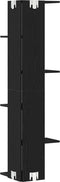 vidaXL - Wandhoekplank - Zwart - Eiken - 36,5x36,5x140 - cm - Bewerkt - Hout