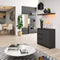 Akord JERRY - Dressoir - 3 Lades en 2 Deuren - Grafietgrijs - 80 x 77 x 35 cm