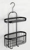 WENKO Doucherek Classic Plus Black - Doucherek 2-laags zonder boren - Mat zwart 26x47cm
