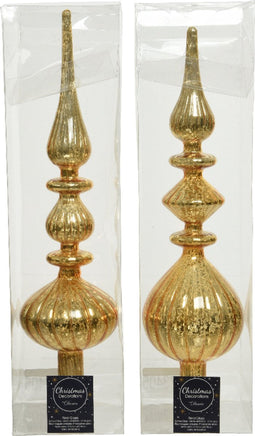 Piek glas d9h35cm licht goud a2