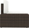 vidaXL - Driezitsbank - sectioneel - poly - rattan - bruin