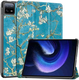imoshion Tablet Hoes - Geschikt voor Xiaomi Pad 6, Xiaomi Pad 6 Pro - Design Trifold Bookcase - Green Plant