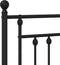 vidaXL-Bedframe-met-hoofdbord-metaal-zwart-150x200-cm