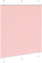 vidaXL - Plissé - rolgordijn - 115x100cm - stofbreedte - 114,4cm - polyester - roze