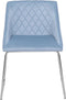 ARCATA - Eetkamerstoel - Lichtblauw - Fluweel