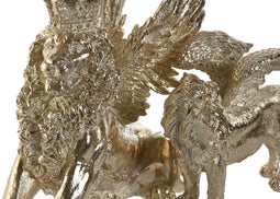 Decoratieve figuren Home ESPRIT Gouden Leeuw 20 x 10,5 x 17,5 cm 29 x 13 x 25 cm (2 Stuks)