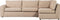 WOOOD Freek Hoekbank Rechts - Polyester - Warm Beige - 80x284x175