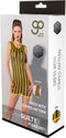 Guilty Pleasure Fetish Wear Mini jurk -S- PRINTED DATEX STRIPED Geel