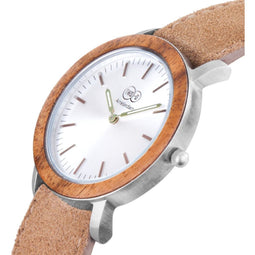 Houten Horloge – Jordaan – Zilver – Zebrano