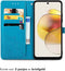 iMoshion Hoesje Geschikt voor Motorola Moto G73 Hoesje Met Pasjeshouder - iMoshion Mandala Bookcase - Turquoise