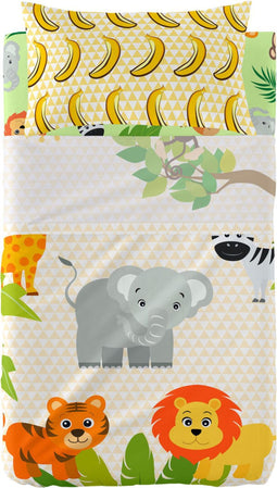 Set beddengoed HappyFriday Mr Fox Wild Multicolour Wieg voor baby's 2 Onderdelen