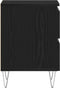 vidaXL - Nachtkasten - 2 - stuks - Zwart - Eiken - 40x35x50 - cm - Gefabriceerd - Hout
