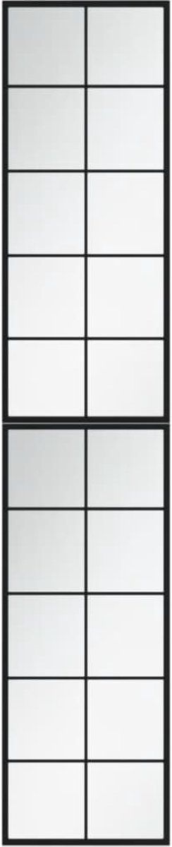 vidaXL - Wandspiegels - 2 - st - 100x40 - cm - metaal - zwart