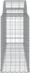 vidaXL - Schanskorven - 12 - st - gewelfd - 200x50x80/100 - cm - ijzer