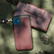 Selencia Hoesje Geschikt voor iPhone 12 Pro / 12 Hoesje Met Pasjeshouder - Selencia Llyr 2-in-1 Uitneembare Slang Bookcase - Donkerrood