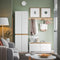 SoBuy Schoenenkast - Zitbank - 2 Klapladen - Wit - 104x30x47 cm