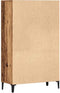 vidaXL - Hoge - kast - 70x31x115 - cm - bewerkt - hout - oud - houtkleurig