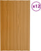 vidaXL - Dakpanelen - 12 - st - 80x45 - cm - gegalvaniseerd - staal - lichthoutkleurig