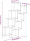 vidaXL - Wandschap - kubus - 90x15x119,5 - cm - bewerkt - hout - oud - houtkleurig