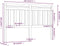vidaXL - Hoofdbord - 146x4x100 - cm - massief - grenenhout