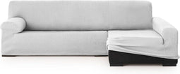 Hoes voor chaise longue met lange armleuning rechts Eysa ULISES Parelgrijs 170 x 110 x 310 cm
