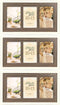 ZEP - Triple Houten Fotolijst Arlon bruin voor 3 foto's 10x15 (afmeting 38 x 22 cm) - NQ33B