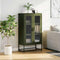 vidaXL - Hoge - kast - 68x39x123 - cm - staal - olijfgroen