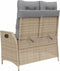 vidaXL - Tuinbankje - verstelbaar - met - kussens - poly - rattan - beige