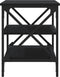 vidaXL - Tv-meubel - 60x40x50 - cm - bewerkt - hout - zwart