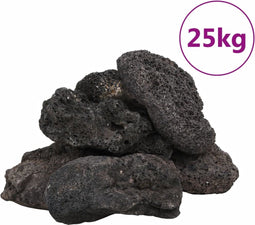vidaXL - Lavastenen - 25 - kg - 10-30 - cm - zwart