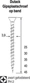 Dutack Fasteners Snelbouwschroef op band 3,9x25mm PH 2