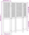 vidaXL - Kamerscherm - met - 4 - panelen - massief - paulowniahout - donkerbruin