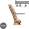 Silexd – Zeer Realistische Zuignap Dildo met Zachte Mantel en Harde Kern voor Levensechte Ervaring – 18.8 cm – beigeig