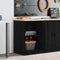 vidaXL - Garagekast - 60x51x85 - cm - massief - grenenhout - zwart