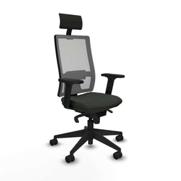 Bureaustoel met hoofdsteun Piqueras y Crespo 2D066N1 Zwart